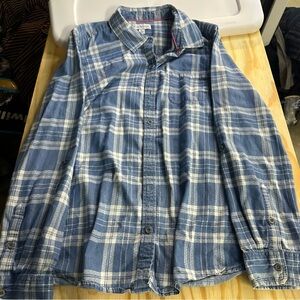 Kim Rogers Blue Plaid‎ Button Down Shirt
